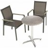 Záhradný set bistro stola a 2 stohovateľných stoličiek, sivá
