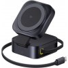 Baseus magnetická bezdrôtová nabíjačka PicoGo (P10276800123-00) – 2v1 rýchlonabíjanie, USB-C kábel, 67 W, Cosmic Black