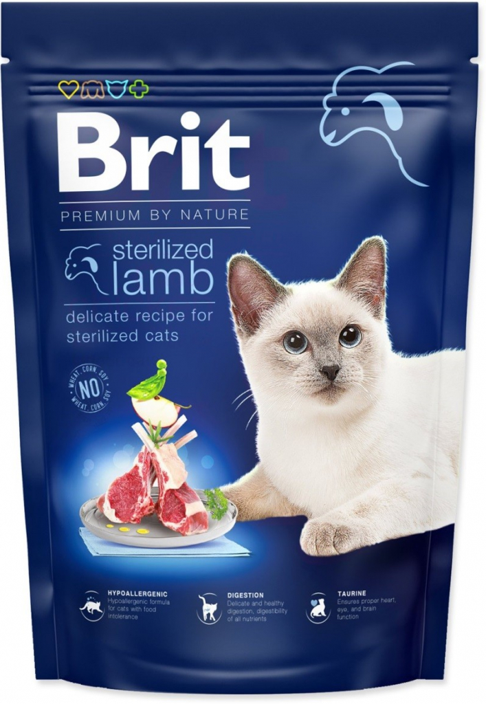Brit Premium Cat by Nature Sterilizované jahňacie mäso 800 g