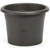 Plastia Samozavlažovací kvetináč Narza antracit pr. 40 cm