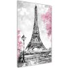 Vertikálny foto obraz sklo tvrdené Eiffelová veža Paríž 50x100 cm