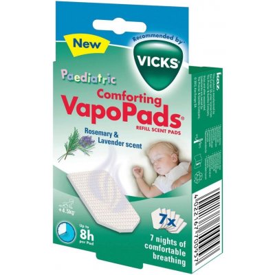 VICKS VAPOPADS VBR7, Náplne do zvlhčovačov s vôňou rozmarínu a levandule, 7ks