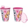 STOR Plastový téglik s náustkom Paw Patrol 430ml ružový