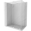 Mexen Velar, sprchový kút s posuvnými dverami 140(dvere) x 70(stena) cm, 8mm číre sklo, biela, 871-140-070-01-20