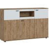 Livetastic ŠIROKÁ KOMODA, biela, farba duba, 150/96,3/37 cm - Obývacie zostavy - 001803068302