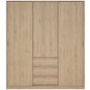 Šatníková skriňa v dekore duba s posuvnými dverami v prírodnej farbe 177x200x60 cm Naia – Tvilum