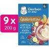 GERBER mliečna kaša pšenično-ovsená banán a malina 9× 200 g
