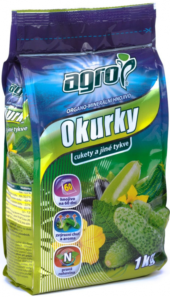 Agro organicko - mineralne hnojivo na uhorky, cukety, tekvice 1 kg