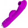 Pretty love - regina rechargeable vibrator-suction gel purple