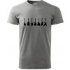 Gitary v rade - Klasické pánske tričko vyššej gramáže - 3XL ( Tmavosivý melír )