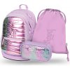 Školský 3 set - batoh, peračník, sáčok Baagl Core Lavender - 25 L