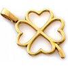 Zlatý prívesok 585 Štvorlístok pre šťastie 0.60g Štvorlístok šťastia 14kt