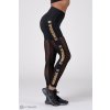 NEBBIA Gold Mesh dámske legíny, čierna XS
