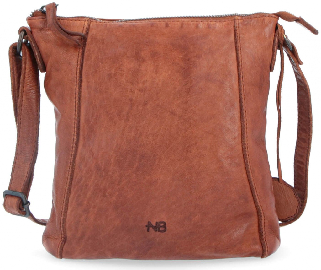 Noelia Bolger kožená kabelka crossbody malá koňaková 2086