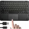 Bezdrôtová Bluetooth klávesnica s touchpadom USB-C tichá slim Čierna Alogy