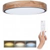 Solight WO8005 Stropné LED svietidlo IRON OAK 48W, 3000K-6000K, 3360lm, 40cm,stmievateľné, DO, dub/čierna