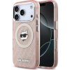 Karl Lagerfeld – IML MagSafe obal na iPhone 17 Pro – ružový Choupette`s Head