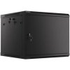 Lanberg LANBERG RACK CABINET 19” WALL-MOUNT 9U/600X600 FOR SELF-ASSEMBLY WITH METAL DOOR BLACK (FLAT PACK)
