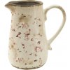 Clayre & Eef Béžový keramický džbán s jemnými kvietkami Flerien - 16*11*18 cm - Clayre & Eef