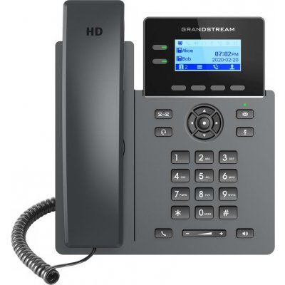 Grandstream GRP2602G SIP telefon, 2, 21" LCD podsv. displej, 4 SIP účty, 2x1Gbit port, PoE GRP2602G