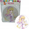 Diamantové maľovanie s rámom – bábika vo fialovej, 20 cm