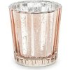 Sklenený svietnik rosegold