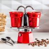 BIALETTI Mini Express pre 2 šálky espresso (2tz) červená - hliníkový tlakový kávovar s 2 šálkami