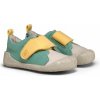 Affenzahn detské barefoot topánky Prewalker Cotton Smally Rhino zelená žltá