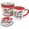 CurePink Dárkový set v plechové krabičce Friends Přátelé You're My Lobster hrnku GP85472 370 ml