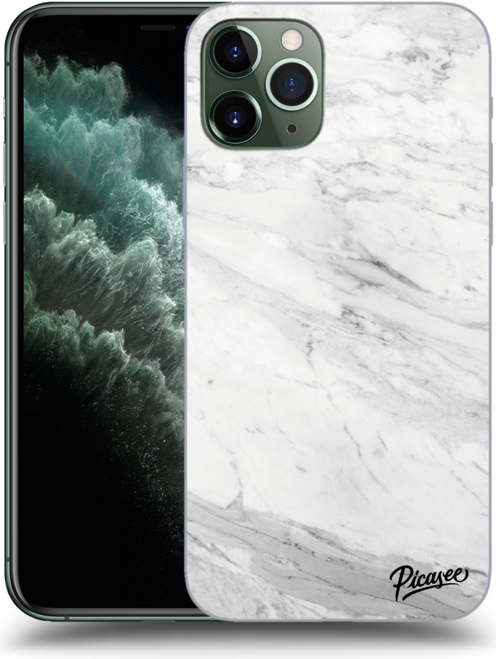 Picasee silikónové Apple iPhone 11 Pro - White marble čiré