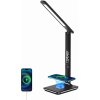Immax LED KINGFISHER 08965L 8,5W/400lm 2700-5500K čierna, USB, QI, BK