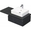 Skrinka do kúpeľne s umývadlom Intedoor DESK 3D čierna matná 110,5 x 44,4 x 50,2 cm DE 54 3D 110 P STORM 1Z U129