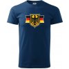 Nemecká orlica a vlajka - Klasické pánske tričko vyššej gramáže - M ( Polnočná modrá )