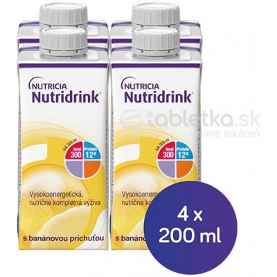 Nutridrink s banánovou príchuťou 4x200ml