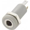 TRU COMPONENTS Konektor jack 3.5 mm zásuvka, vstavateľná vertikálna Pólov: 4 stereo strieborná 1 ks