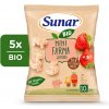 Sunar BIO detské chrumky mini farma jahoda 5 x 18 g