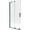 Mexen Velar, 2-krídlová posuvná vaňová zástena 90 x 150 cm, 8mm číre sklo, čierna matná, 896-090-000-01-70
