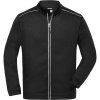 James & Nicholson Mikina JN 898 Solid na zip, pletená, fleecová, pánská COT02089880801-black/black S Černá/černá