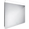 Nimco Zrkadlá - Zrkadlo s LED s osvetlením, 80x70 cm, dotykový senzor, hliník ZP 23003V