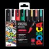 Posca Sada akrylových fixiek 1,8 - 2,5 mm mix vianočných farieb 8 kusov PC-5M