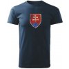 Valach Tričko Slovenský znak Unisex retro klasik námornícke modré-XL XL (48-50)