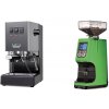 Gaggia New Classic EVO, grey + Eureka Atom 60, kawasaki green