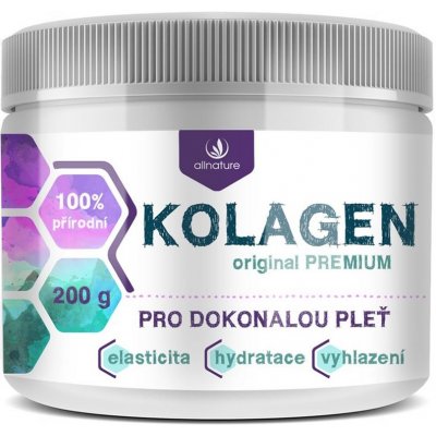 Allnature Kolagen Original premium prášok na prípravu nápoja pre krásne vlasy, pleť a nechty 200 g