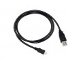 Kábel C-TECH USB 2.0 AM/Micro, 0,5m, čierny