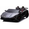 Elektrické autíčko Lamborghini Aventador SV, plná výbava, pre 2 deti, sivé