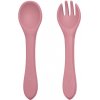 PETITE&MARS Príbor silikónový TAKE&MATCH Dusty Rose 6m+