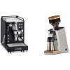 La Pavoni Mini Cellini, black + Eureka Mignon Single Dose PRO, White & Oak