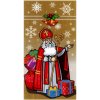 Mikulášske vrecko PP 20x37 cm - Mikuláš s darčekmi (zlatý)