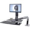 Ergotron WorkFit-A 1-násobný stolový držiak monitoru 25,4 cm (10) - 61 cm (24) výškovo nastaviteľný, odkladacie miesto na klávesnici, sklápajúci, nakláňací,; 24-317-026
