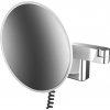 Emco Cosmetic mirrors Evo - Holiace a kozmetické zrkadlo LED, 2 otočné ramená so skrutkovitým káblom a vypínačom, 5 násobné zväčšenie, chróm 109506040